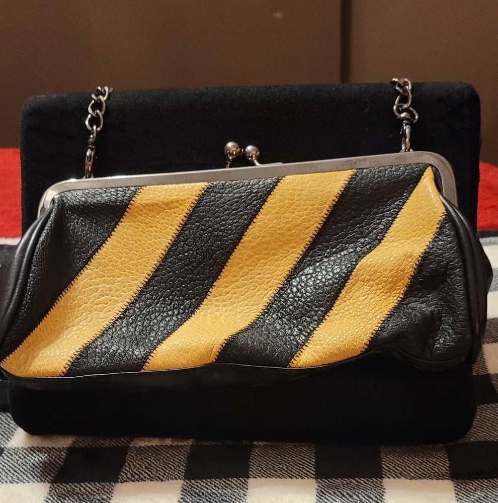 SOLD eel skin clutch handbag purse